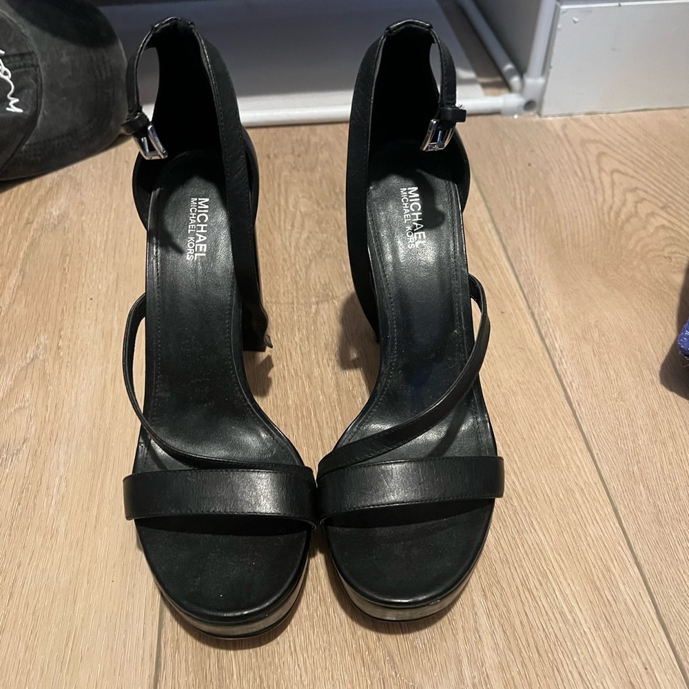 Michael Kors Black Strappy Heels